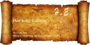 Harkay Edina névjegykártya